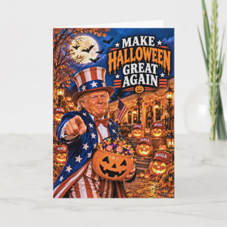 トランプ Funny ハロウィーン カード | 愛国ハロウィーン