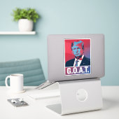 トランプ GOAT 選挙 2024 共和党 ビンテージ シール (デスク上のノートパソコン)