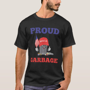 トランプ MAGA 風刺ごみ箱 アメリカ国旗 Tシャツ