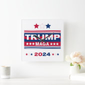トランプ~MAGA~2024 スクエア壁時計 (ホーム)