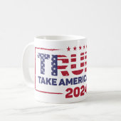 トランプ – Take America Again 2024 コーヒーマグカップ (正面左)