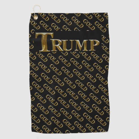 トランプ USA ゴールド ゴルフタオル (正面)