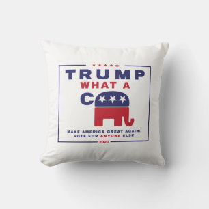 トランプ。What A C*** -アンチトランプのキャンペーンポスター クッション
