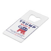 トランプ。What A C*** -アンチトランプのキャンペーンポスター クレジットカード栓抜き (正面アングル)