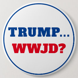 「トランプ…WWJD?」 アンチトランプ 缶バッジ