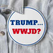 「トランプ…WWJD?」 アンチトランプ 缶バッジ (インサイチュ)