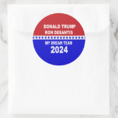 トランプDeSantis 2024マイドリームチーム ラウンドシール (バッグ)