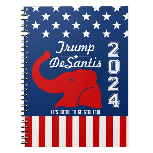 トランプDESANTIS 2024聖書上 ノートブック (正面)