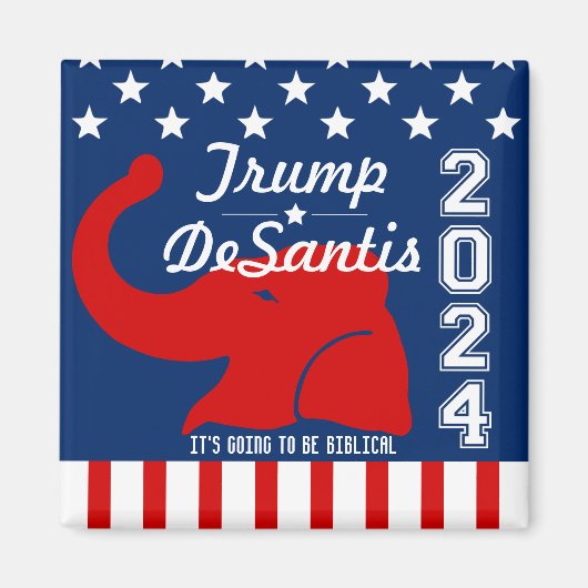トランプDESANTIS 2024聖書上 マグネット (正面)