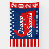 トランプDESANTIS 2024聖書上 横断幕 (縦)