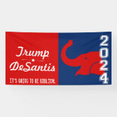 トランプDESANTIS 2024聖書上 横断幕 (横)