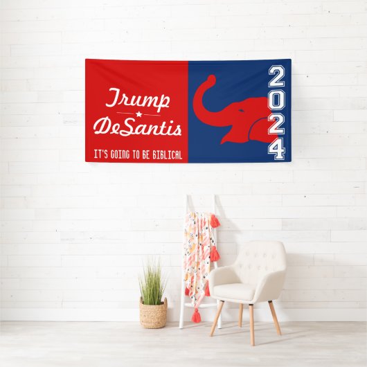 トランプDESANTIS 2024聖書上 横断幕 (インサイチュ)