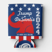 トランプDESANTIS 2024聖書上 缶クーラー (正面)