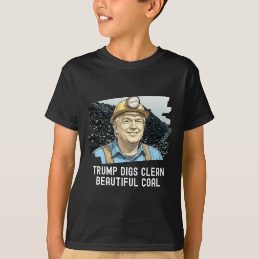 トランプDigsクリーン美しい炭鉱Ba Tシャツ (正面)