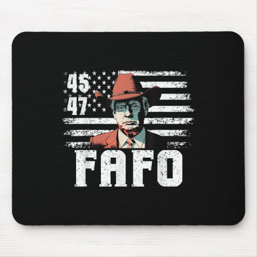 トランプFafo米国おもしろい国旗7月4日 マウスパッド (正面)