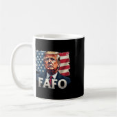 トランプFafo米国国旗のヴィンテージ コーヒーマグカップ (左)