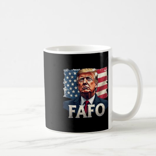 トランプFafo米国国旗のヴィンテージ コーヒーマグカップ (右)