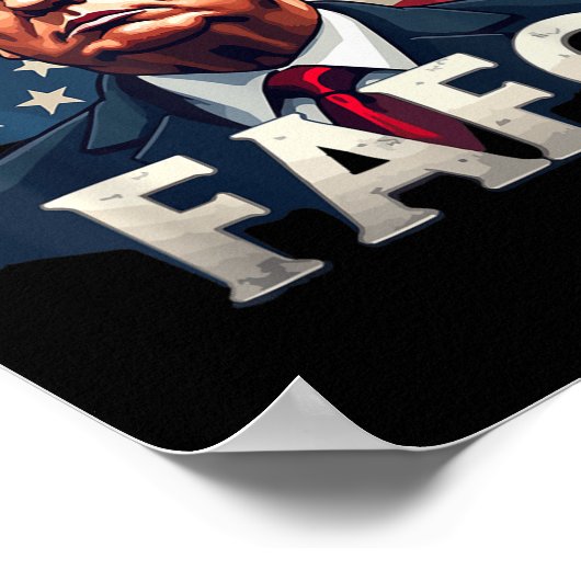 トランプFafo米国国旗のヴィンテージ ポスター (角)