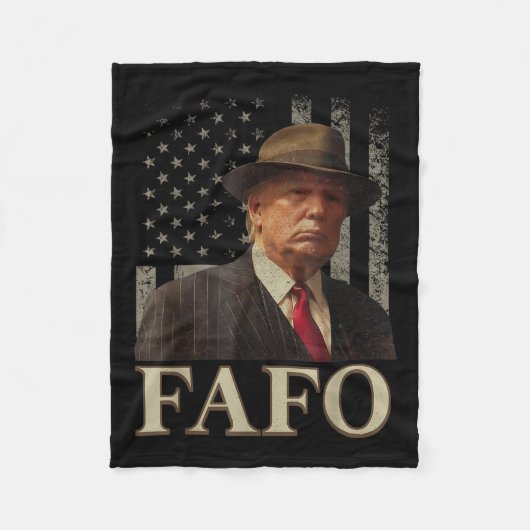 トランプFafo,おもしろいフェイフォートランプ米国国旗_1 フリースブランケット (正面)