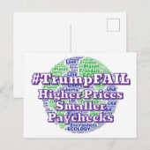 #トランプFAIL (地球) ポストカード (正面/裏面)