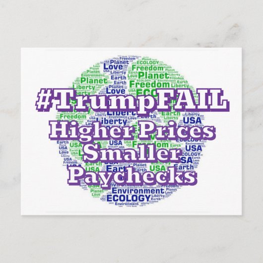 #トランプFAIL (地球) ポストカード (正面)