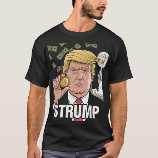 トランプGAGの公式ミームコイン暗号 Tシャツ (正面)