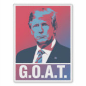 トランプGOAT選挙2024共和党ヴィンテージ シール (正面)