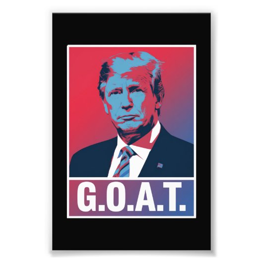 トランプGOAT選挙2024共和党ヴィンテージ フォトプリント            (正面)
