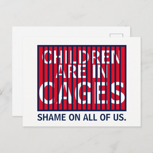 トランプGOP ICE DHS HHS移民の子供たちケージ ポストカード (正面/裏面)