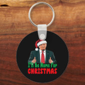 トランプIはクリスマス・トランプChの家ユーモアのあるに帰る キーホルダー (正面)