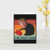 トランプIは私が欲しいものを行うおもしろいPoliciti株 カード (黄色い花)