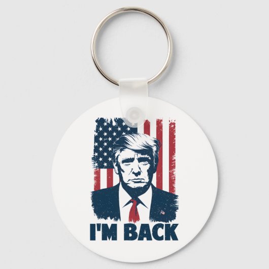 トランプI'm Ck第47期米国国旗2024のサポート キーホルダー (正面)