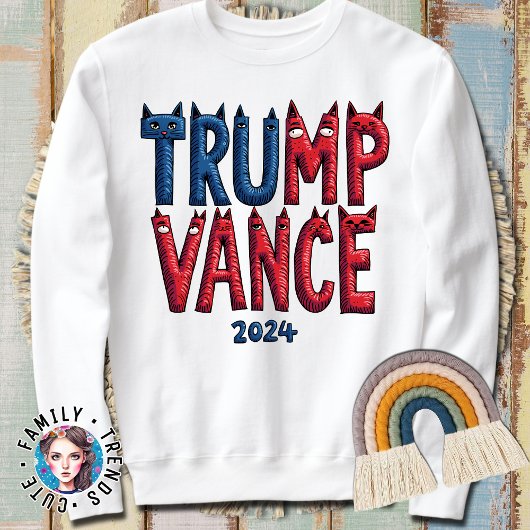 トランプJD Vance 2024ネコ スウェットシャツ