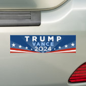 トランプJD Vance 2024 バンパーステッカー (車上)