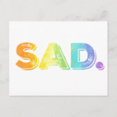 トランプLGBTの抗議の葉書の悲しい側近 ポストカード (正面)