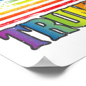 トランプLGBTゲイプライドゲイレインボー国旗の投票Re ポスター (角)