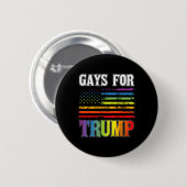 トランプLGBTプライドゲイレインボー国旗の投票Republi 缶バッジ (正面&裏面)