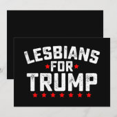 トランプLGBTQ選挙用レズビアン大統領のズ 招待状 (正面/裏面)