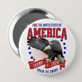 トランプMAGAイーグル自由 缶バッジ (正面&裏面)