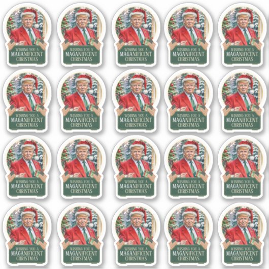 トランプMAGA – ニフィセントのクリスマスビニールのシール シール (正面)