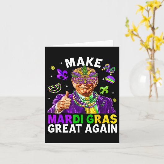 トランプMake Mardi Gras Again Mardi Gras素晴らし Ameri カード (黄色い花)