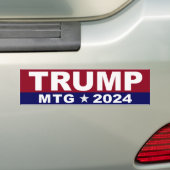 トランプMTGマルジョリーテイラーグリーン2024 バンパーステッカー (車上)