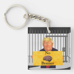 トランプNoブレイナーキーチェーン キーホルダー