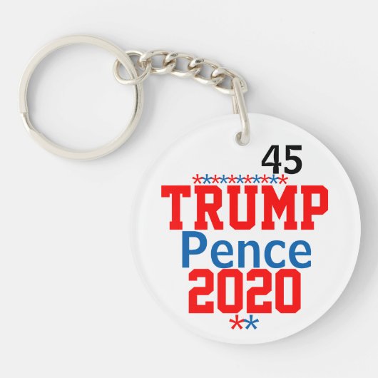 トランプPence 2020共和党員EDIT Names Year キーホルダー (正面)