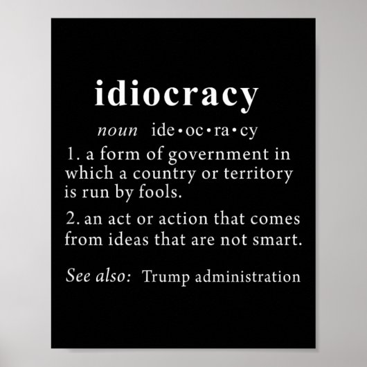 トランプTシャツディオクラシー定義ウィメンズファン ポスター (正面)