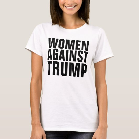 トランプTシャツ反対の女性 Tシャツ (正面)