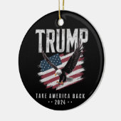 トランプTake America 2024年選挙ヴィンテージ セラミックオーナメント (左)