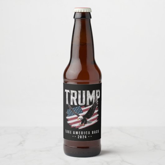 トランプTake America 2024年選挙ヴィンテージ ビールラベル (正面)