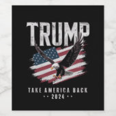 トランプTake America 2024年選挙ヴィンテージ ワインラベル (シングルラベル)