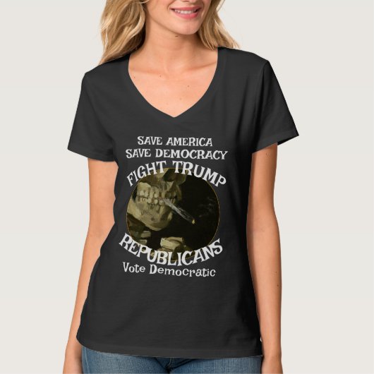 トランプUボートVネック Tシャツ (正面)